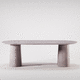 table basse contemporaine / en béton à haute performance / avec piètement en béton / ovale