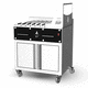 gril à charbon / au sol / pour cuisine professionnelle / en acier inox