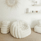 fauteuil contemporain / en tissu / blanc / avec accoudoirs