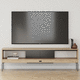 meuble TV design minimaliste / lowboard / avec étagères / en chêne