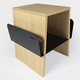 table d'appoint design minimaliste / en chêne / en placage de bois / en MDF