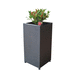 jardinière en aluminium / carrée / en hauteur / avec brise-vent