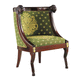 chauffeuse de style Empire / en tissu / en bois / verte