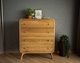 commode haute / contemporaine / en chêne / sur mesure