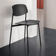 chaise contemporaine / d'intérieur / en placage de bois / avec piètement en acier