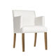 chaise contemporaine / d'intérieur / en tissu / avec piètement en hêtre