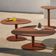 table basse contemporaine / en verre / en céramique / avec piètement en verre