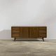 buffet contemporain / en noyer / avec tiroirs / sur mesure