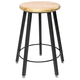 tabouret de travail contemporain / en bois de feuillus / avec piètement en acier / à hauteur réglable