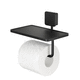 porte-rouleau WC mural / en acier inoxydable / en ABS / noir