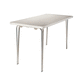 table contemporaine / en aluminium / avec piètement en aluminium / rectangulaire