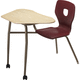 chaise contemporaine / d'intérieur / en plastique / table intégrée
