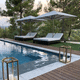 bain de soleil avec parasol / contemporain / en Batyline® / en Sunbrella®