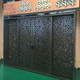 porte de service / en aluminium / coulissante / contemporaine