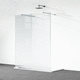 cabine de douche en aluminium / en verre trempé / fixe / d'angle