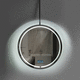 miroir de salle de bain suspendu / contemporain / rond / en métal