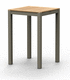 table mange-debout contemporaine / en aluminium / avec piètement en aluminium / carrée