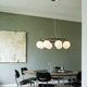 lustre contemporain / en verre soufflé / en bronze / à LED