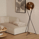 lampe sur pied / en métal / en verre / en textile