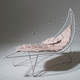chaise longue contemporaine / en acier / de terrasse / professionnelle