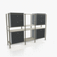 buffet haut / contemporain / en placage de bois / en MDF laqué