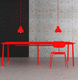 table de réunion contemporaine / en bois / en mélaminé / en aluminium thermolaqué