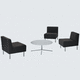 fauteuil contemporain / en tissu / en simili cuir / blanc