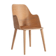 chaise contemporaine / en contreplaqué / avec piètement en bois / 4 pieds