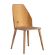chaise contemporaine / en contreplaqué / avec piètement en bois / 4 pieds
