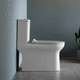 toilette à poser / en céramique / résidentielle / carrée