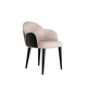 chaise de salle à manger contemporaine / d'intérieur / en velours / avec piètement en métal
