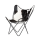 chaise design original / d'intérieur / en peau de vache / avec piètement en acier