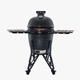 barbecue à charbon / professionnel / sur roulettes / en bois