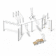 parcour d'obstacles pour aire de jeux / saut en hauteur / plate-forme / extension