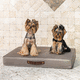 lit pour chien de luxe / en tissu / gris / marron