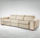 canapé contemporain / beige / en cuir / 3 places