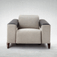 fauteuil relax contemporain / en cuir / en tissu / avec repose-pieds