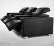 fauteuil de cinéma en cuir / résidentiel / noir / avec repose-pieds