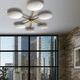 plafonnier contemporain / linéaire / ovale / en laiton