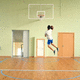 panneau de basket en acier galvanisé / rectangulaire / blanc / incolore