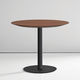 table contemporaine / en Solid Surface / en acier inoxydable brossé / en noyer