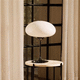 lampe de table / en chrome / en opale / en verre