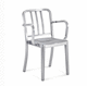 chaise contemporaine / en métal / en aluminium / empilable