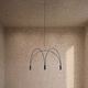 lustre contemporain / en métal / 3 ampoules / professionnel