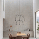 lustre contemporain / en aluminium / 6 ampoules / professionnel