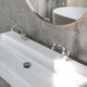 mitigeur pour lavabo / encastrable / en acier inox / 1 trou