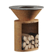 brasero de jardin à bois / en acier COR-TEN® / ovale / aspect rouille