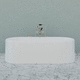 baignoire ovale / à poser / en composite / contemporaine