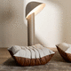 ottoman contemporain / en cuir / en tissu / en mousse de polyuréthane