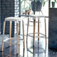 tabouret de bar moderne / en tissu / en acier / en hêtre